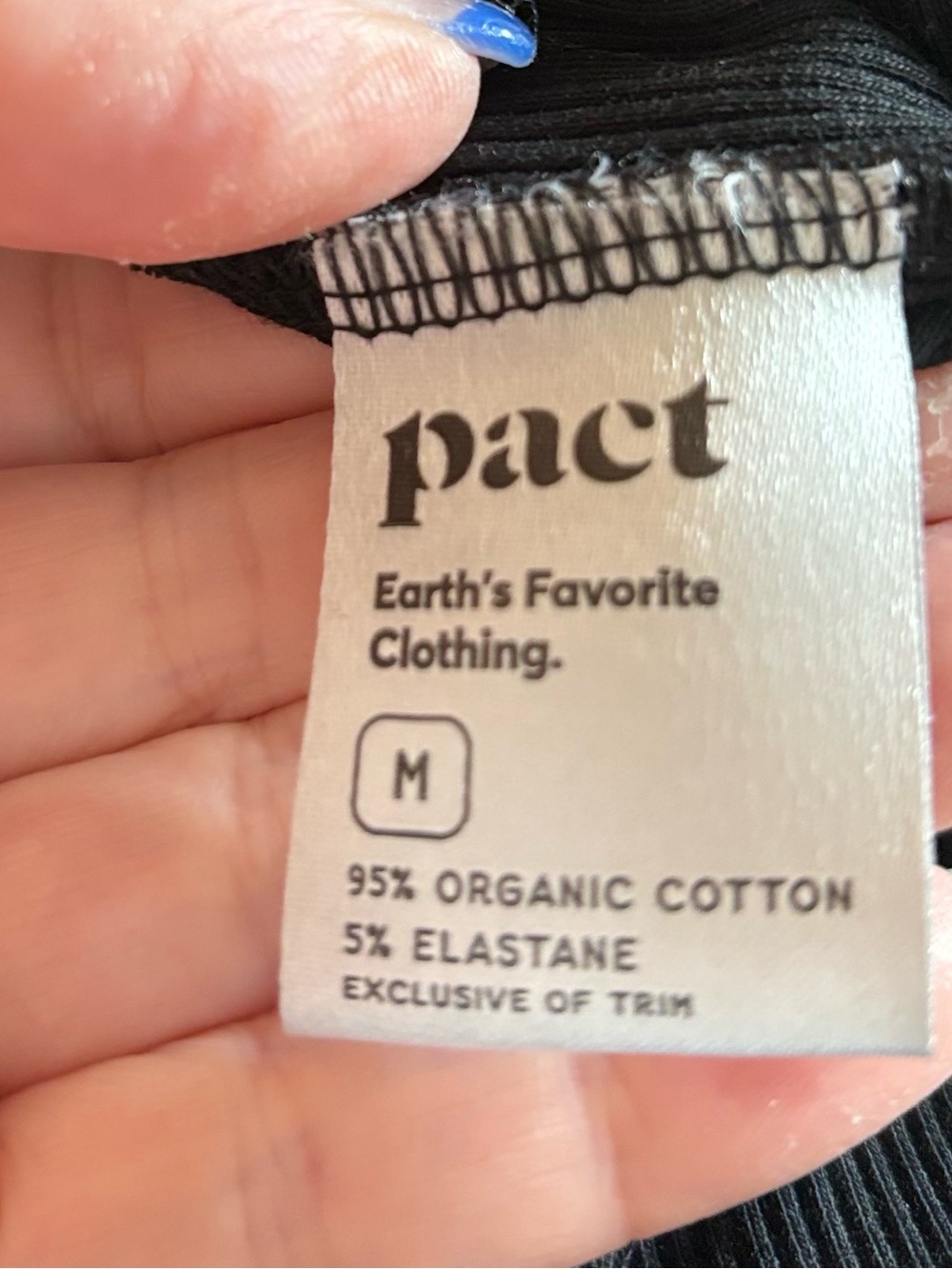 PACT Organic Cotton Ribbed Tank Midi Dress Black Sleeveless Side Slit Medium - Picture 5 of 5